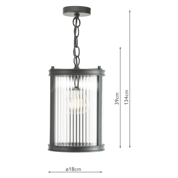 Industrialna lampa wisząca Bianka BIA0122 na łańcuchu czarny