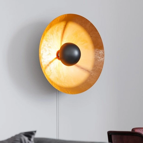 Okrągły kinkiet loftowy Captain 2829570-4000 metalowy czarny bursztynowy