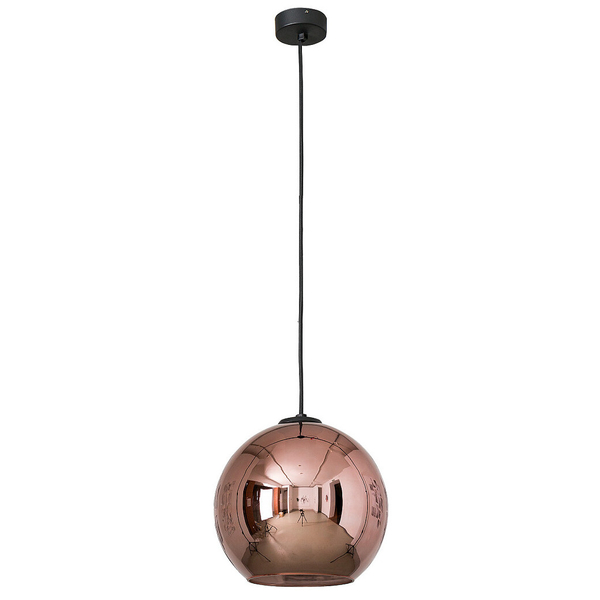 Lampa wisząca miedziana Polaris 9058 loftowy zwis szklany do holu