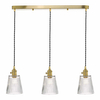 Lampa wisząca nad stół Hadano HAD3640-05 Dar Lighting mosiądz przezroczysta