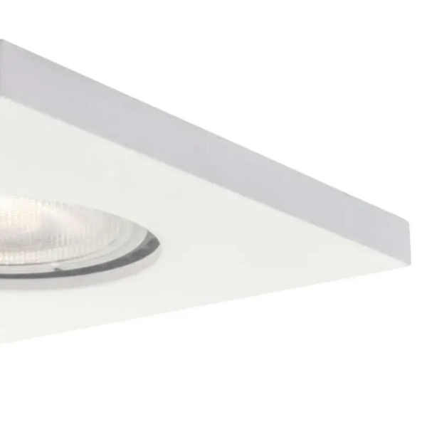 LAMPA sufitowa LAGOS LP-440/1RS WH square Light Prestige podtynkowa OPRAWA metalowy WPUST kwadratowy do łazienki IP65 biały