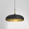 Kopułowa wisząca lampa LINCOLN MLP7898 do salonu metalowa czarna