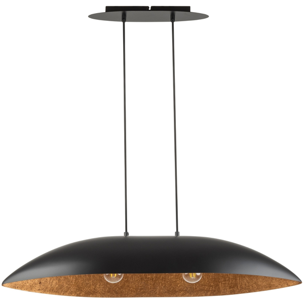 Podłużna lampa wisząca Gondola M 40635 Sigma do kuchni czarna miedziana