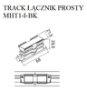 Łącznik prosty do szynoprzewodów 3-fazowych Track MHT1-I-BK Maxlight czarny