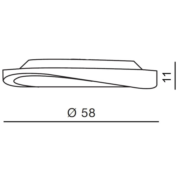 Przysufitowa lampa chrom Circulo do przedpokoju metalowa