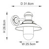 Ścienna lampa do ogrodu Hereford 95982 metalowa IP44 czarna