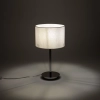 Stołowa lampa z abażurem HOTEL MOOD 11778 tkaninowa beżowa chrom
