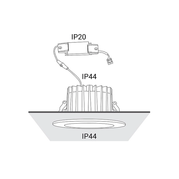 Łazienkowa LAMPA wpust KEA 8771 Nowodvorski metalowa OPRAWA LED 30W 3000K okrągła sufitowa IP44 biała
