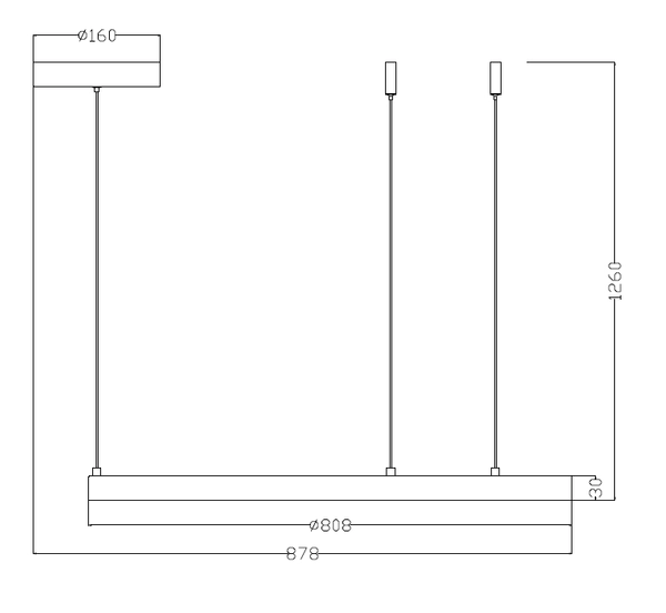 Lampa wisząca Midway LP-033/1P L GD ring LED 54W 3000K zwis złoty