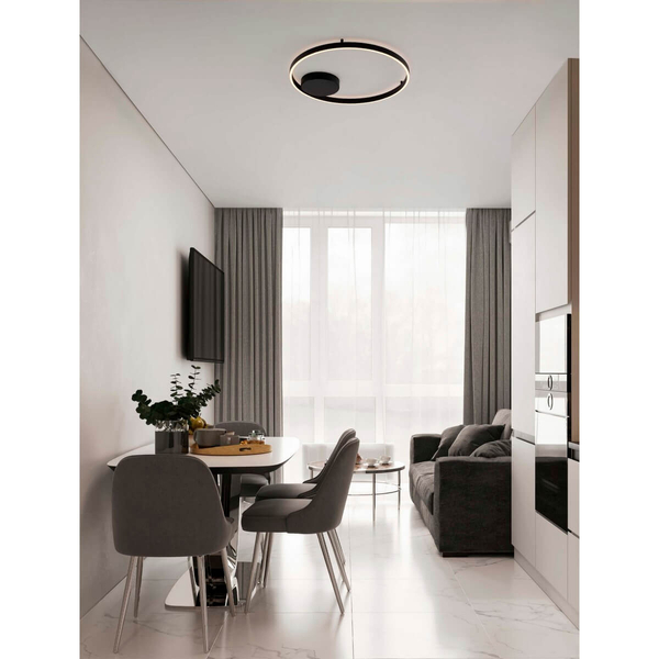 Nasufitowa lampa SULLANA LE44872 LED 60W 3000K ring okrąg czarna