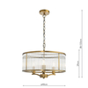 Jadalniana lampa wisząca Evelyn EVE0363 szklana brązowy przezroczysty