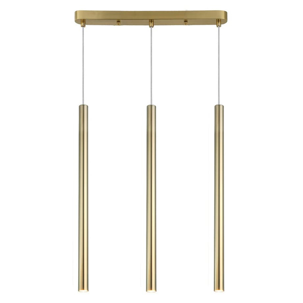 Potrójna lampa wisząca tuby Lungo LP-984/3L GD Light Prestige nad stół złota