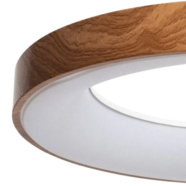 Lampa wisząca ring Utito ABR-LWOR-UTTIO LED 50W 2700-6500K biała drewniana