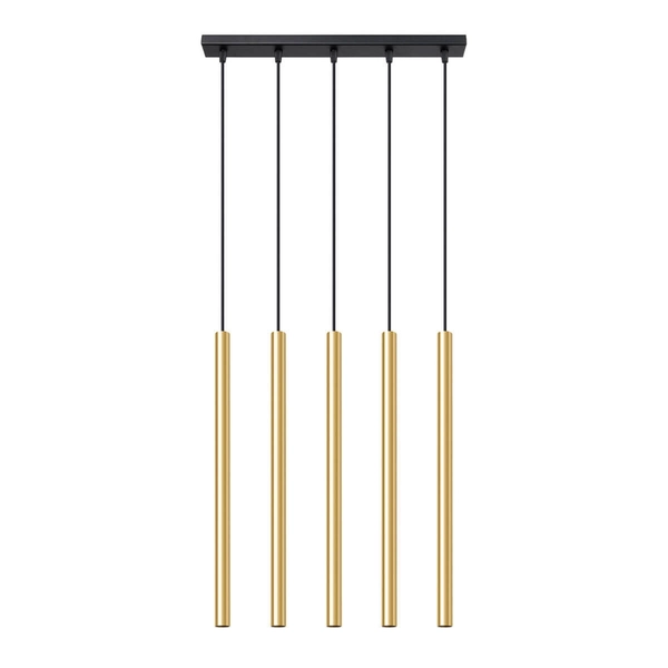 Wisząca lampa na belce Pastelo SL.1198 sople czarna złota