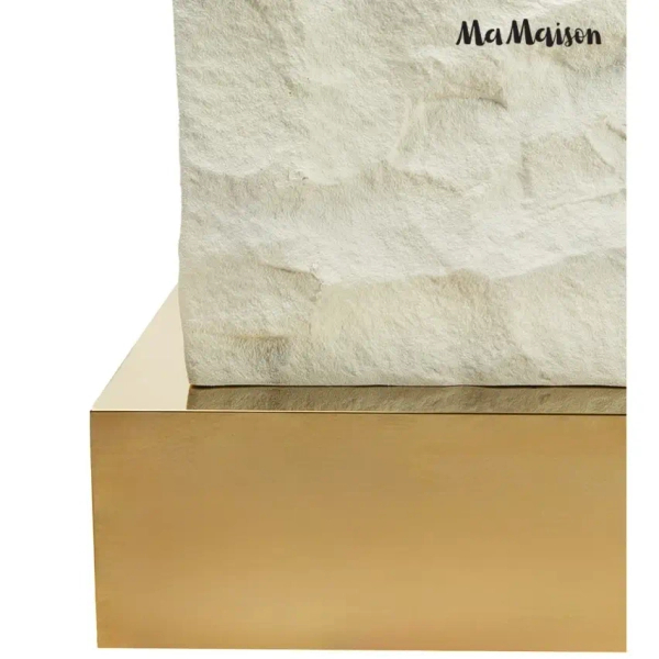 Stolik kawowy GILDA MM001501100381 beżowy złoty metalowy 61cm