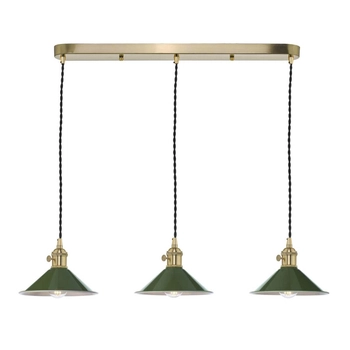 Klasyczna lampa wisząca do jadalni Hadano HAD3640-07 Dar Lighting mosiądz zielona