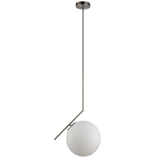 LAMPA wisząca CONDI MDM-7475/1-M-G MDECO szklana OPRAWA modernistyczny zwis kula ball mosiądz biała