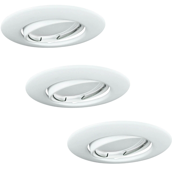 Zestaw 3 wpustów do zabudowy Olin białe lampy wpuszczane