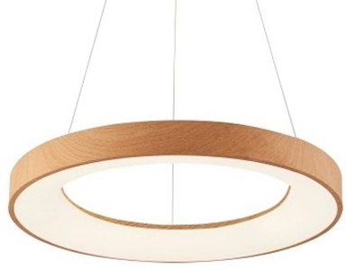Lampa wisząca ledowa Santana AZ5006 30W pierścień drewniany