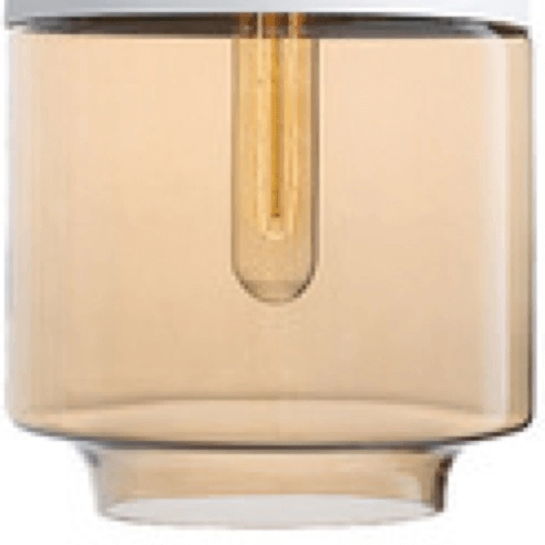 LAMPA wisząca CGORE2WH COPEL loftowa OPRAWA szklany ZWIS tuba biała bursztynowa