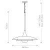 Wisząca lampa Welsh QN-WELSH-P-WHT LED 15W 3000K dyski złote białe