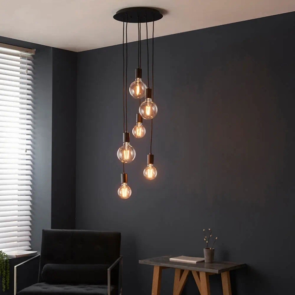 Wisząca lampa na kablu Studio 81535 loftowa czarny matowy