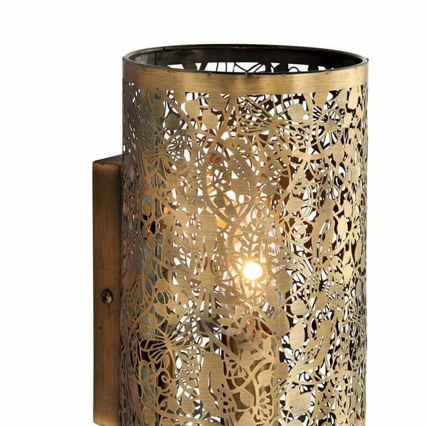 Metalowy kinkiet Secret Garden 70105 Endon tuba antyczny mosiądz