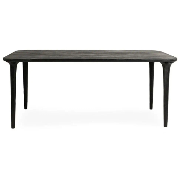 Stół jadalniany LAMINAR MM001501100338 czarny drewniany do jadalni 200x101cm