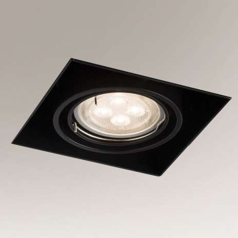 Wpuszczana LAMPA sufitowa OMURA 3301 Shilo kwadratowa OPRAWA podtynkowa metalowy wpust czarny