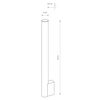 Ledowy kinkiet łazienkowy Ice Tube 8122 tuba 8W 4000K srebrna