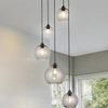 Wisząca LAMPA skandynawska TANESHA 6440 Rabalux loftowa OPRAWA szklany ZWIS kaskada kule balls metaliczna czarna
