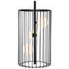 Stojąca LAMPA stołowa HAYDEN MTM-3935/3 BK Italux industrialna LAMPKA biurkowa metalowa klatka kule balls czarna