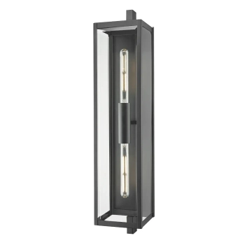 Elegancki kinkiet Dover W02095BK na zewnątrz metalowy czarny