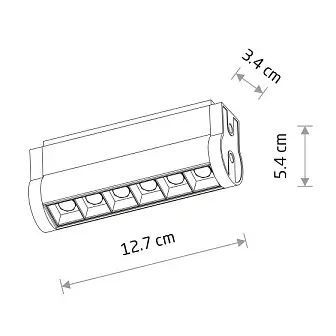 Lampa liniowa 1-obwodowa 11310 LED 6W 3000K czarna
