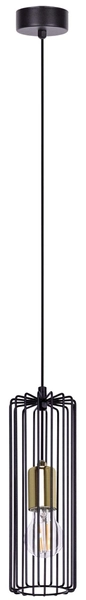 Wisząca lampa Gabia K-4935 industrialna czarna złota
