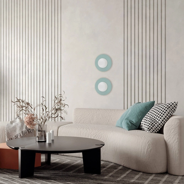 Sufitowa lampa do sypialni Pixi 10229 ball metalowa miętowa biała