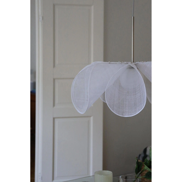 Wisząca lampa jadalniana STYRKA 108818 Markslojd nad stół biały srebrny