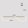 Zwieszana lampa Meleca LP-2345/1P M GD LED 36W 3000-6000K złoty biały