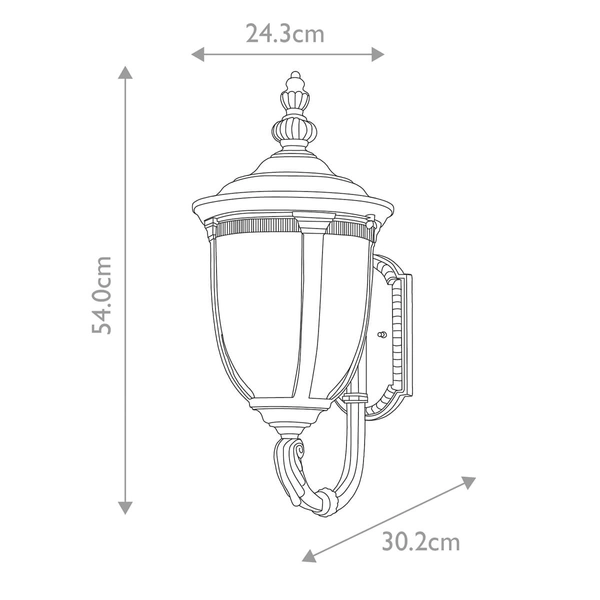 Ogrodowa latarenka ścienna Cleveland CL1-M metalowa IP44 postarzany brąz