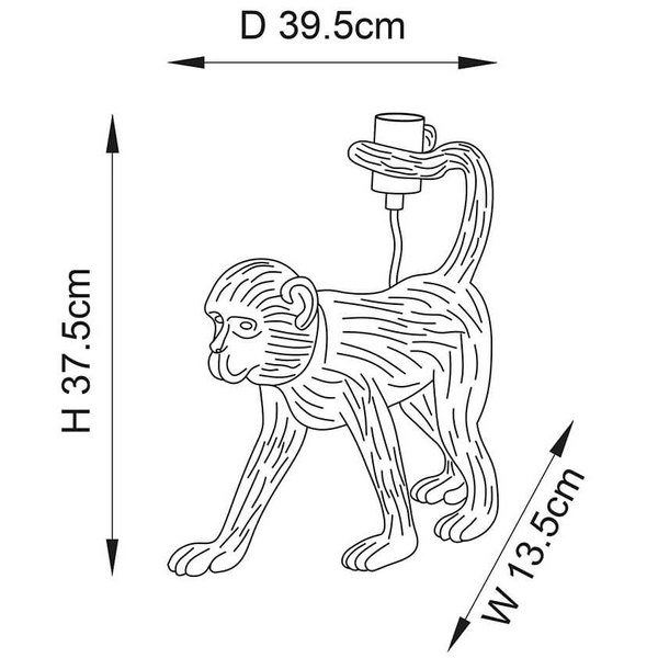 Stołowa lampka małpka Capuchin 106791 dekoracyjna czarny