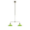 Metalowa lampa wisząca VELA zielona 109161 2xE27 retro trójkątna nad wyspę