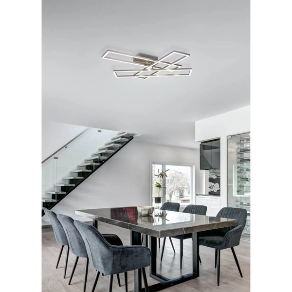 Nasufitowa lampa TESSORA DL107-64423 LED 36W 2700-6000K z pilotem nikiel