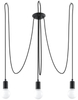 LAMPA wisząca SL.0370 industrialna OPRAWA pająk ZWIS kable przewody żarówki bulbs loft czarny