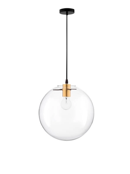 Skandynawska LAMPA wisząca UPATA LE41813 Luces Exclusivas szklana OPRAWA zwis kula przezroczysta