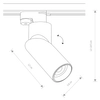 Lampa do szynoprzewodów PROFILE INDIA 7656 Nowodvorski 15W spot metal biała
