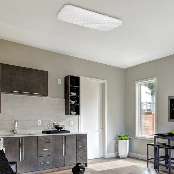 Prostokątny plafon ledowy Eldrick 3087 sufitowa lampa 36W 4000K biała