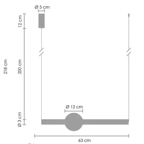 Wisząca lampa nad wyspę O-Line ST-1688S-BK Step LED 12W 3000K belka biała