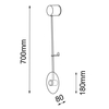 Pojedynczy kinkiet ścienny Furano 4036 Shilo okrąg circle do pokoju czarny