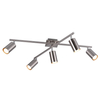 Sufitowa lampa VANTOS DL507612400 Trio regulowane tubki do jadalni srebrna