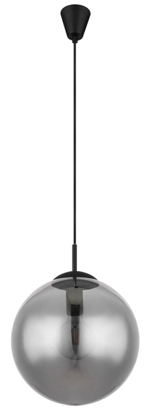 Lampa wisząca Joel 1582S do przedpokoju czarna przydymiona